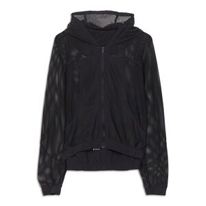 Lululemon Black Mesh Relaxed Fit Jacket
